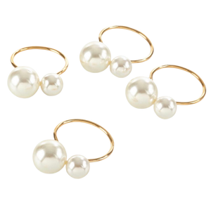 Pearl Ring - Set of 6 Variety of colors available