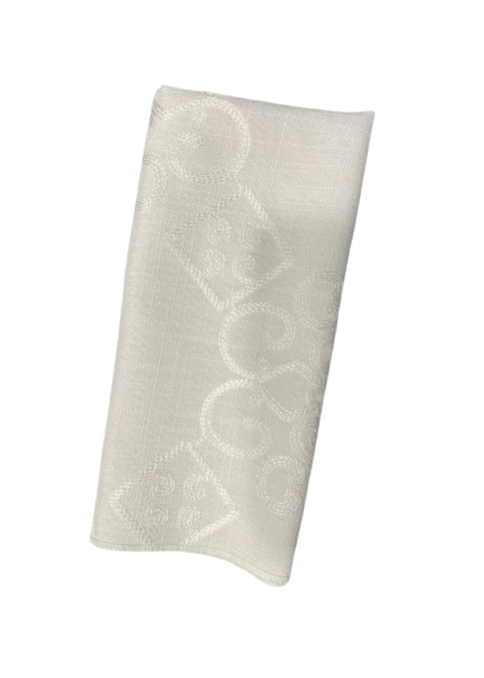 White Brocade Napkin (Pack of 6)