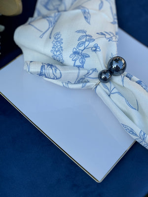 NEW! Blue Victorian Napkin (pack of 6)