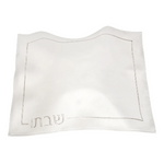 NEW! Modern White embroidered Leatherette Challah cover