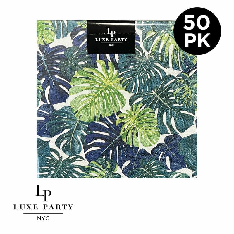 Luxe Party Napkins 50 Lunch Napkins - 6.5" x 6.5" Palm Leaf Paper Lunch Napkins | 50 Napkins