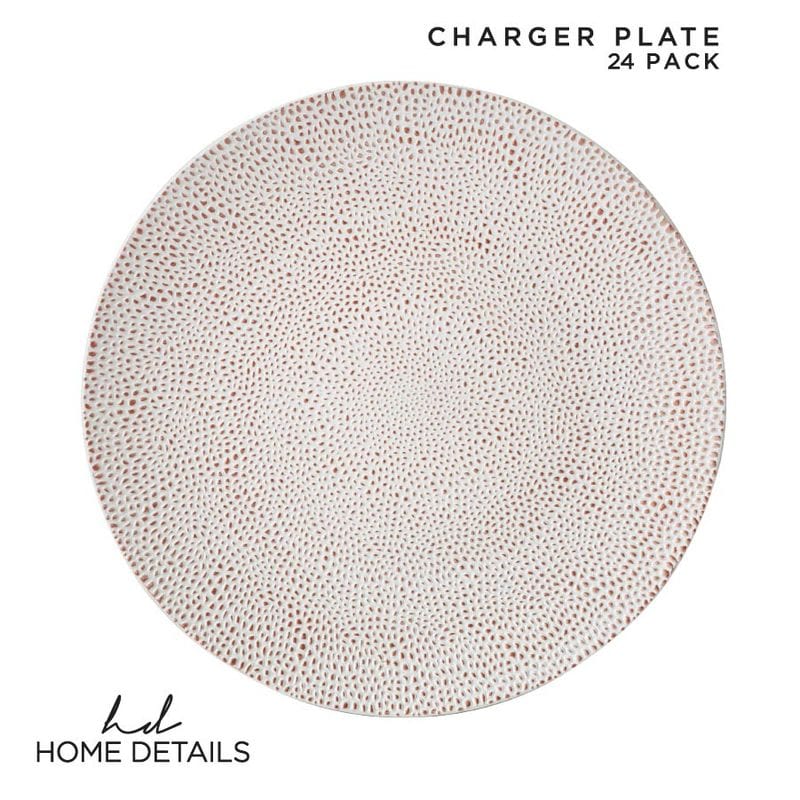 Luxe Party NYC Chargers White Pebble Round Plastic Charger Plate | 1 Charger