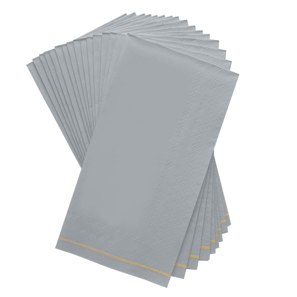 5 Pack Silver Striped Satin Cloth Napkins, Wrinkle-Free Reusable Dinner  Napkins 20X20