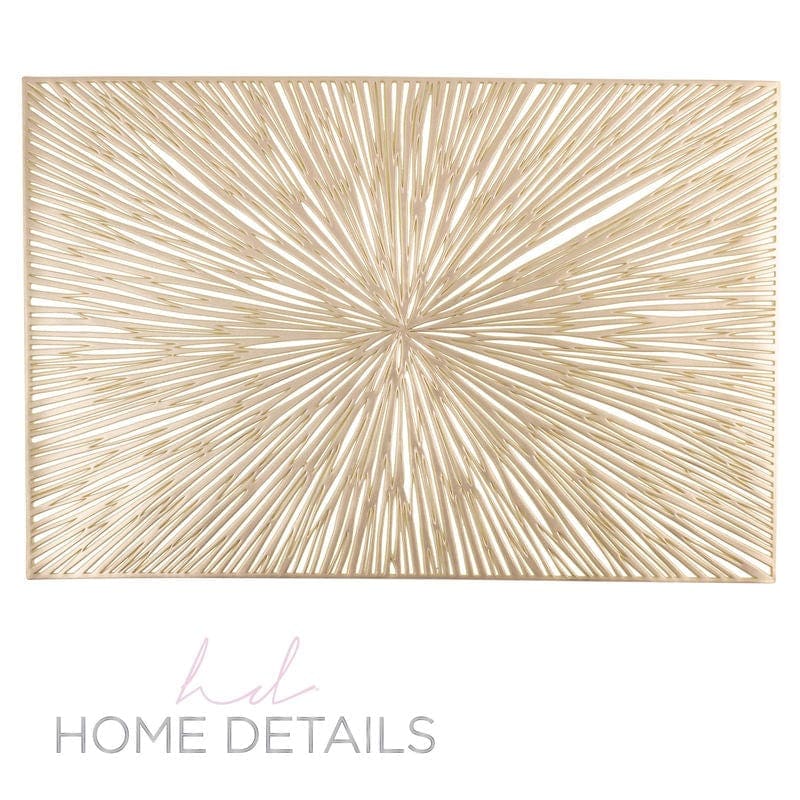 Starburst Placemats Star Burst Laser Cut Placemat in Gold